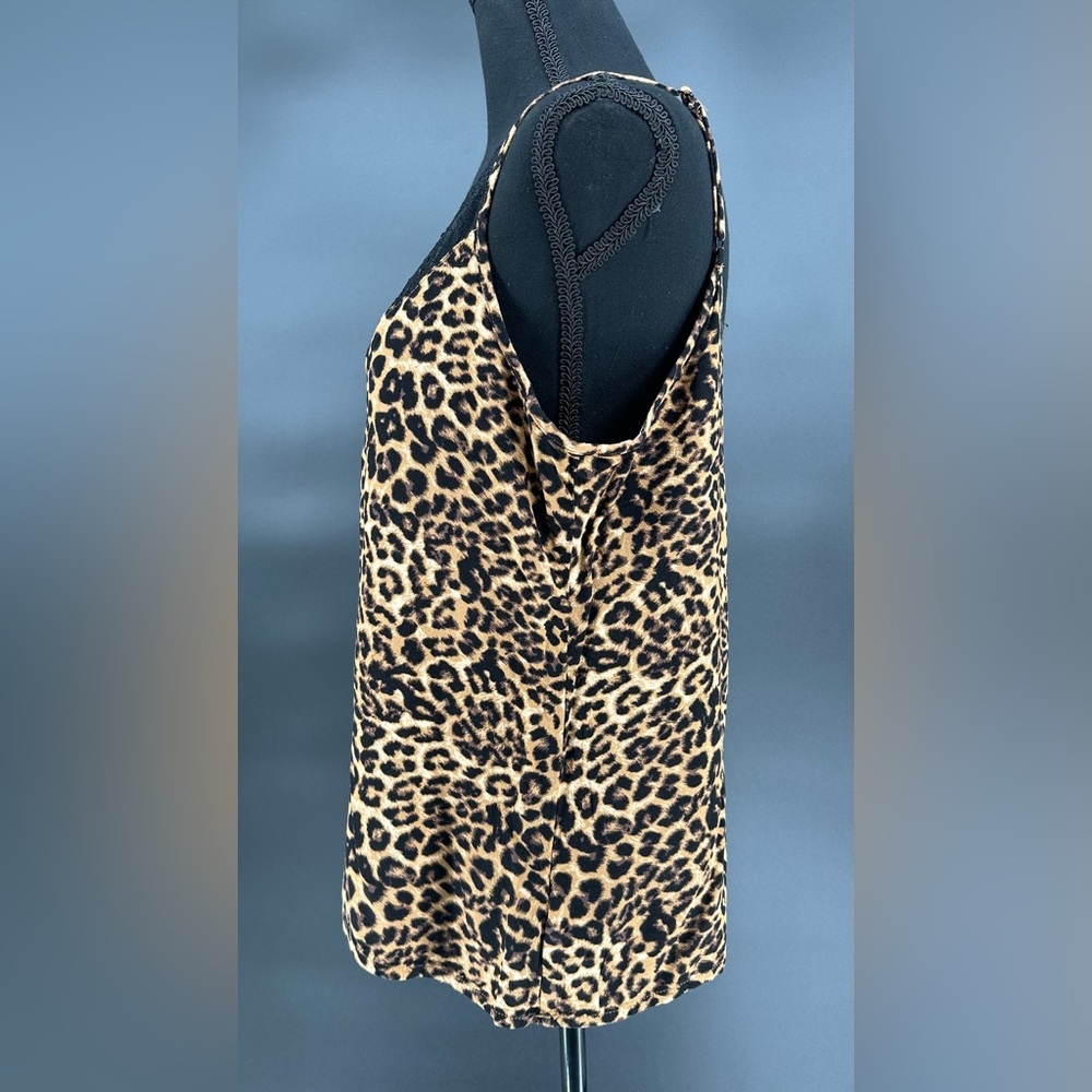 #66- Idyllwind Leopard Print Cami with Lace Size L - Picture 5 of 7